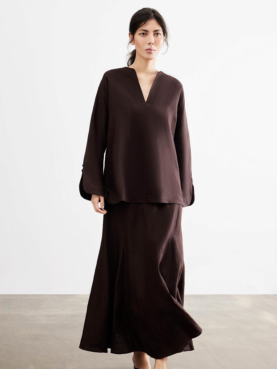 LWWA-165013 Блуза (коричневый, XS)