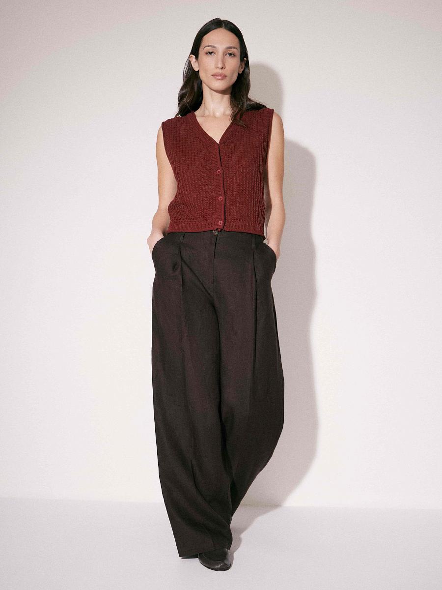 LWWA-076038 Топ трикотажный (темно-коричневый, S)