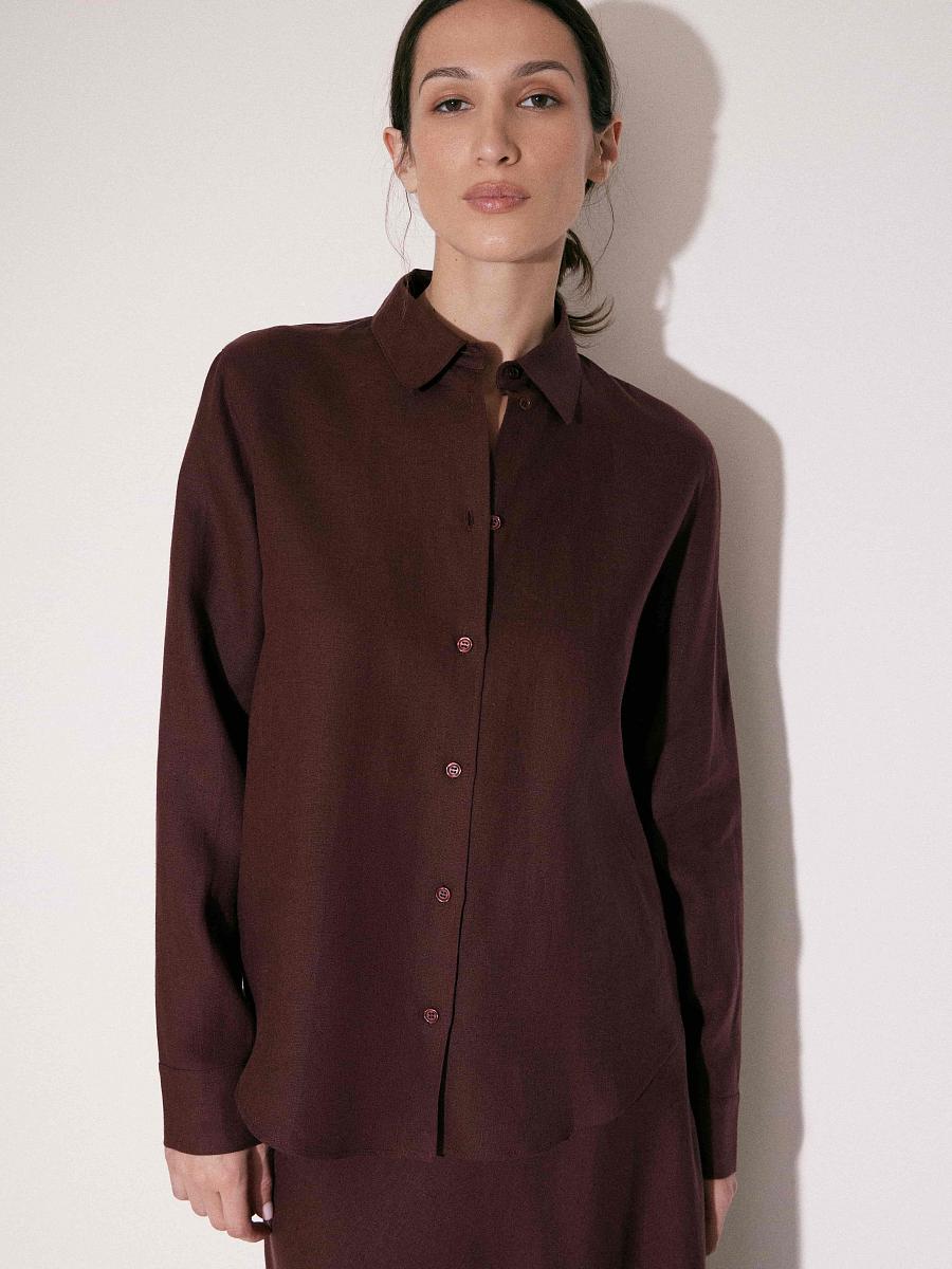 LWWA-105083 Рубашка (бордовый, XS)