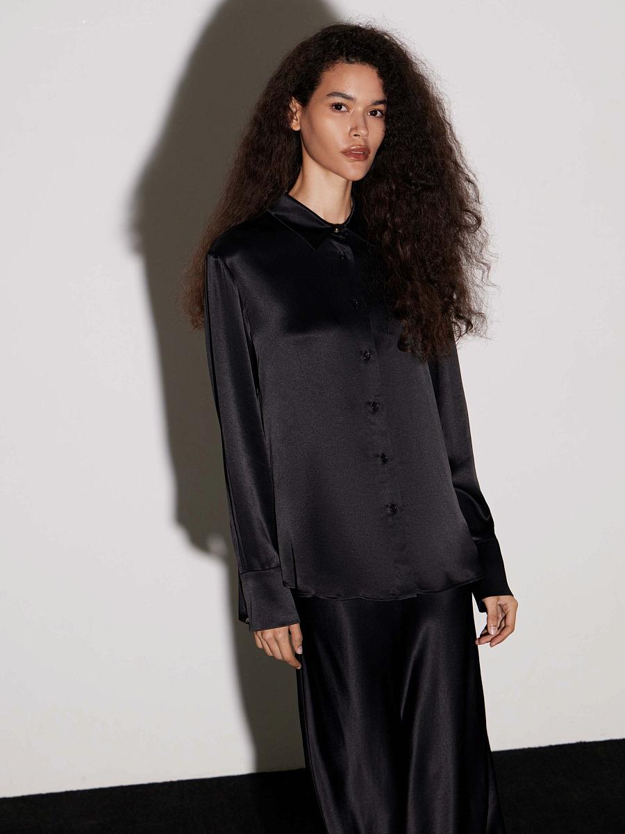 LWWN-105014 Рубашка (черный, XS)