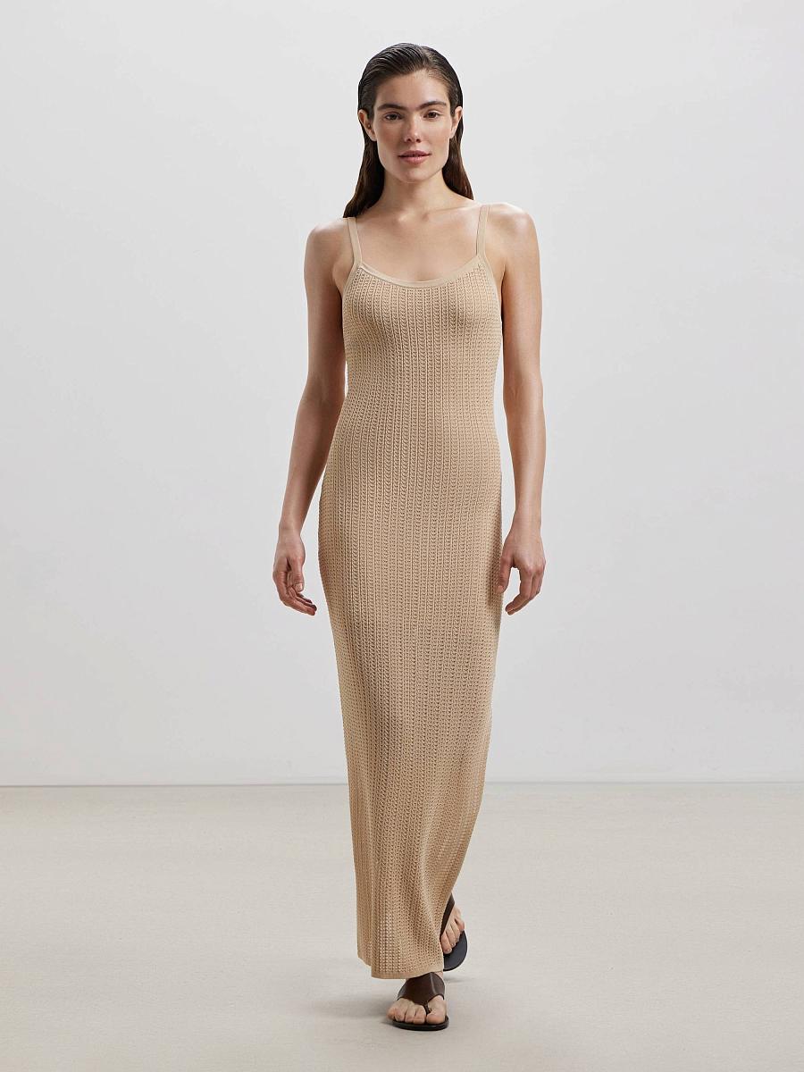 LWWL-785003 Платье трикотажное (светло-бежевый, XS)