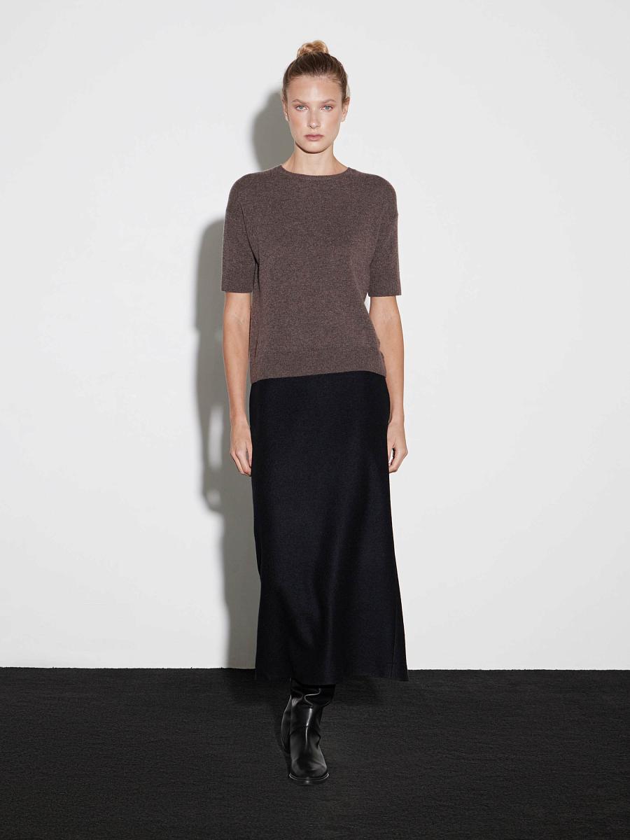 LWWN-075002 Топ трикотажный (кофейный, S)