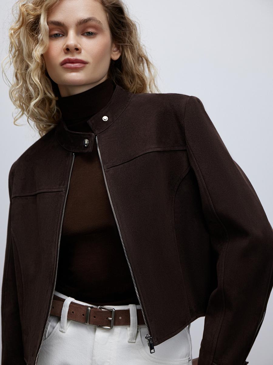 LWWL-355004 Замшевая куртка (темно-коричневый, L)