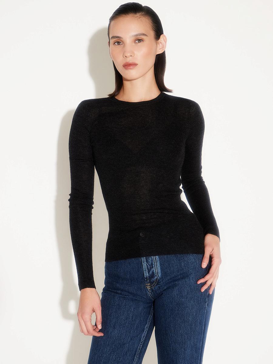 LWWN-686004 Лонгслив (темно-серый, S)