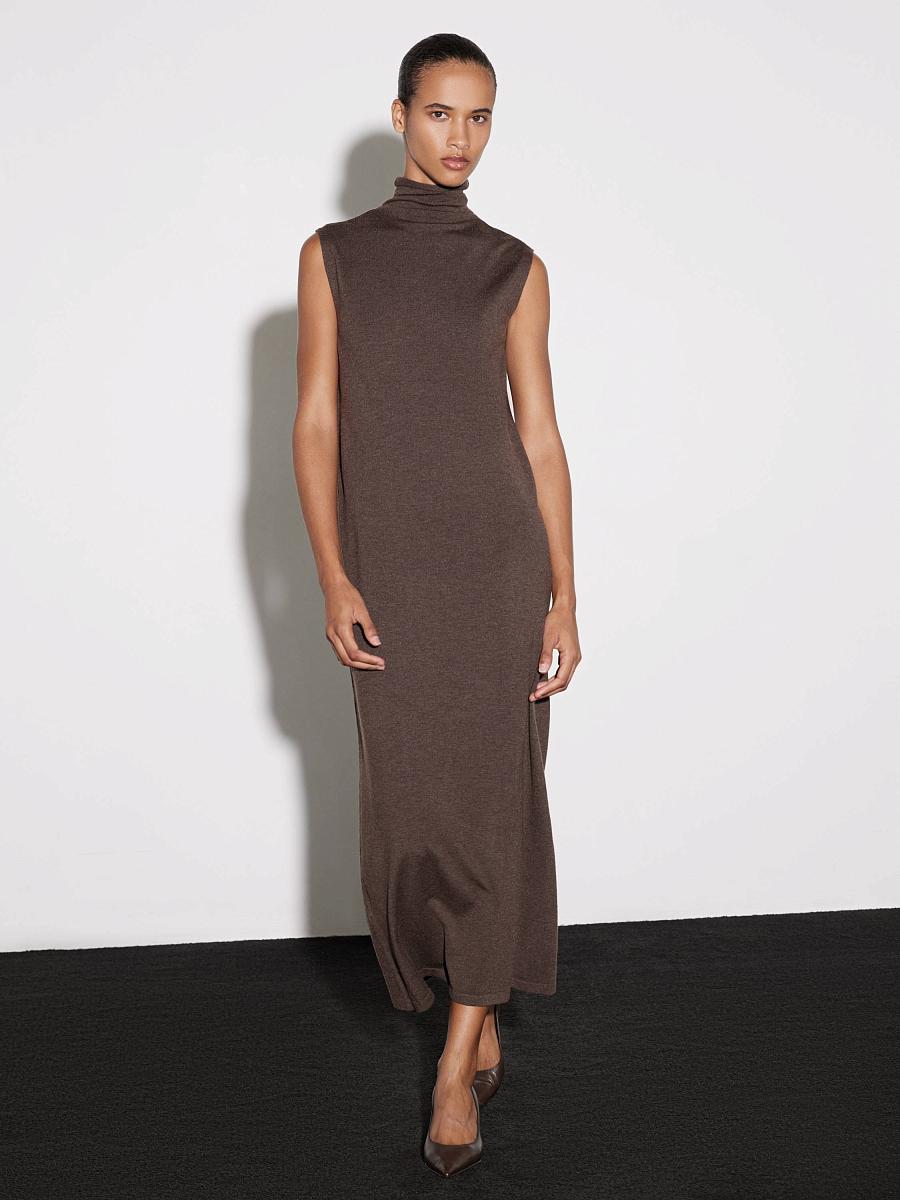 LWWN-785002 Платье трикотажное (темно-коричневый, M)