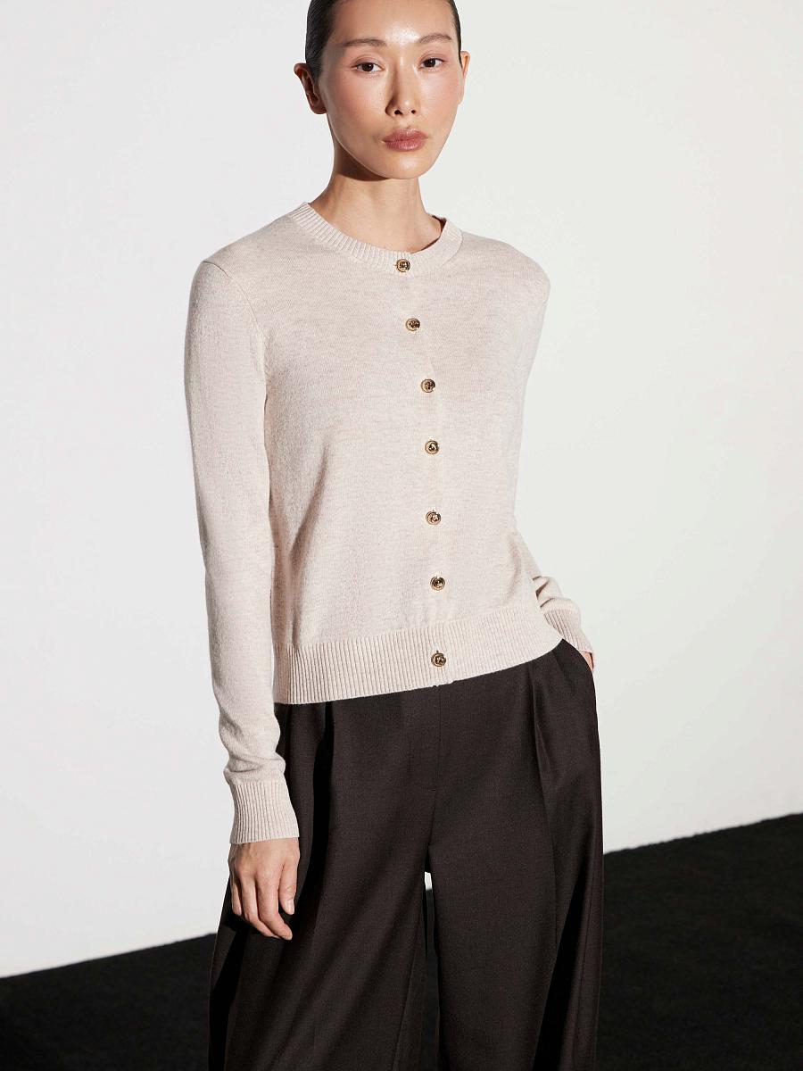 LWWN-205009 Кардиган (бежевый, S)