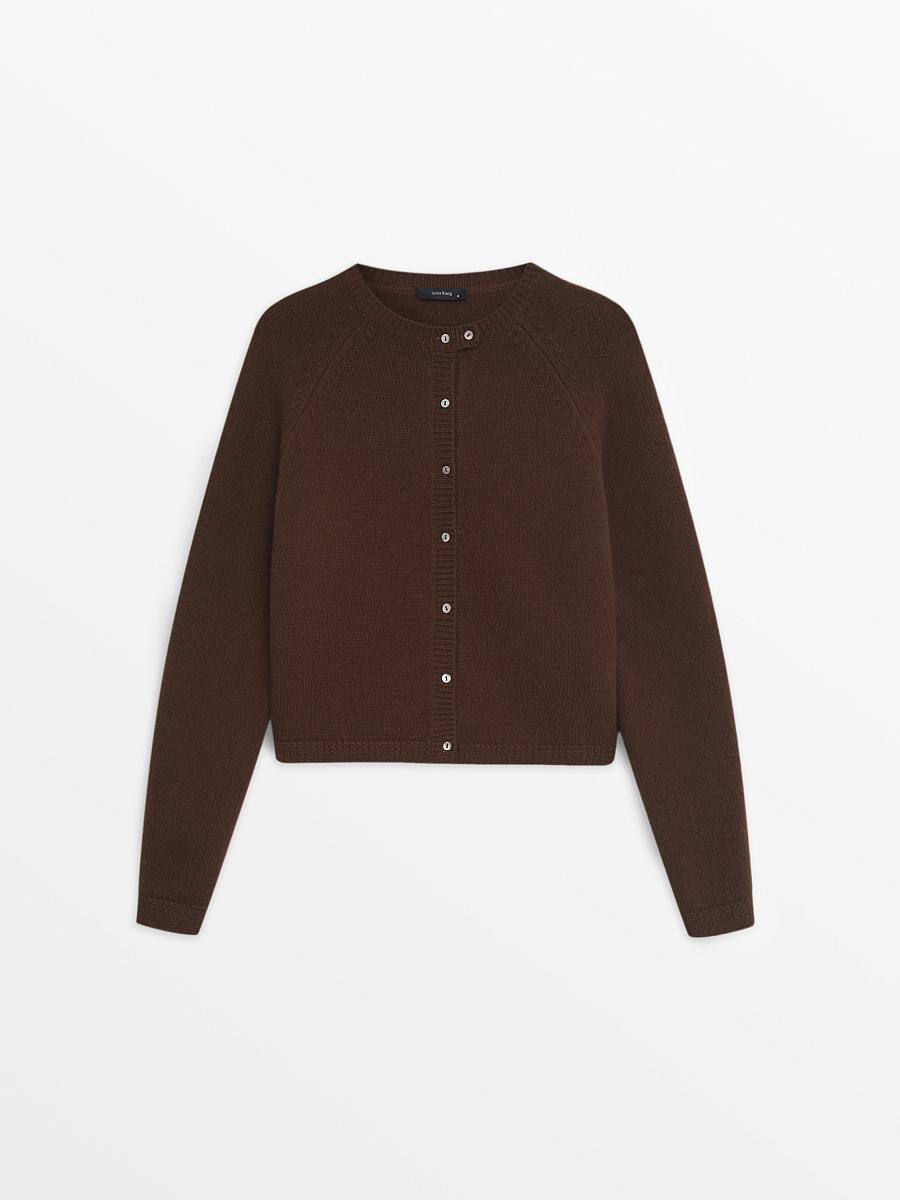 LWWN-206057 Кардиган (коричневый, M)