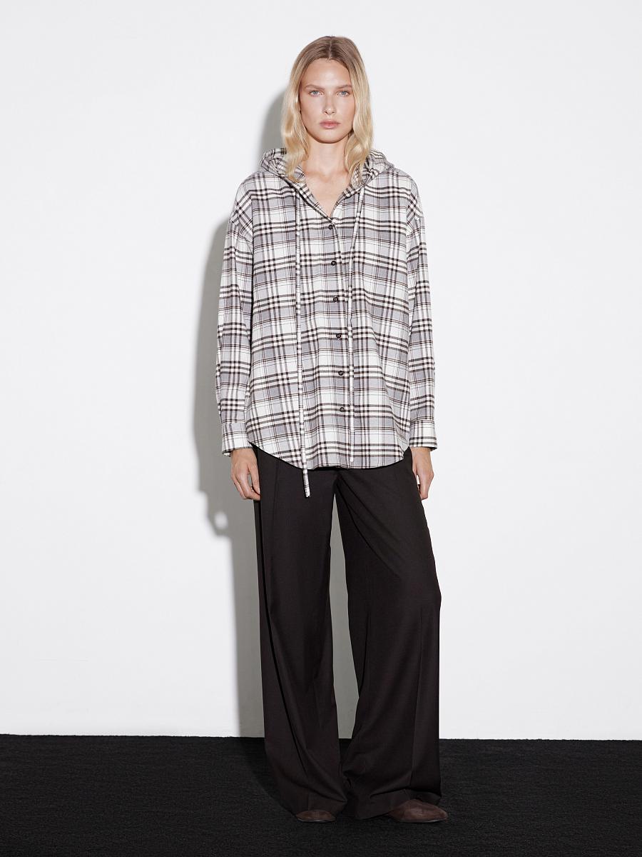 LWWN-105016 Рубашка (коричневый, XS)