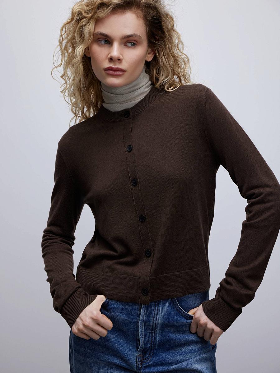 LWWL-205006 Кардиган (кофейный, S)