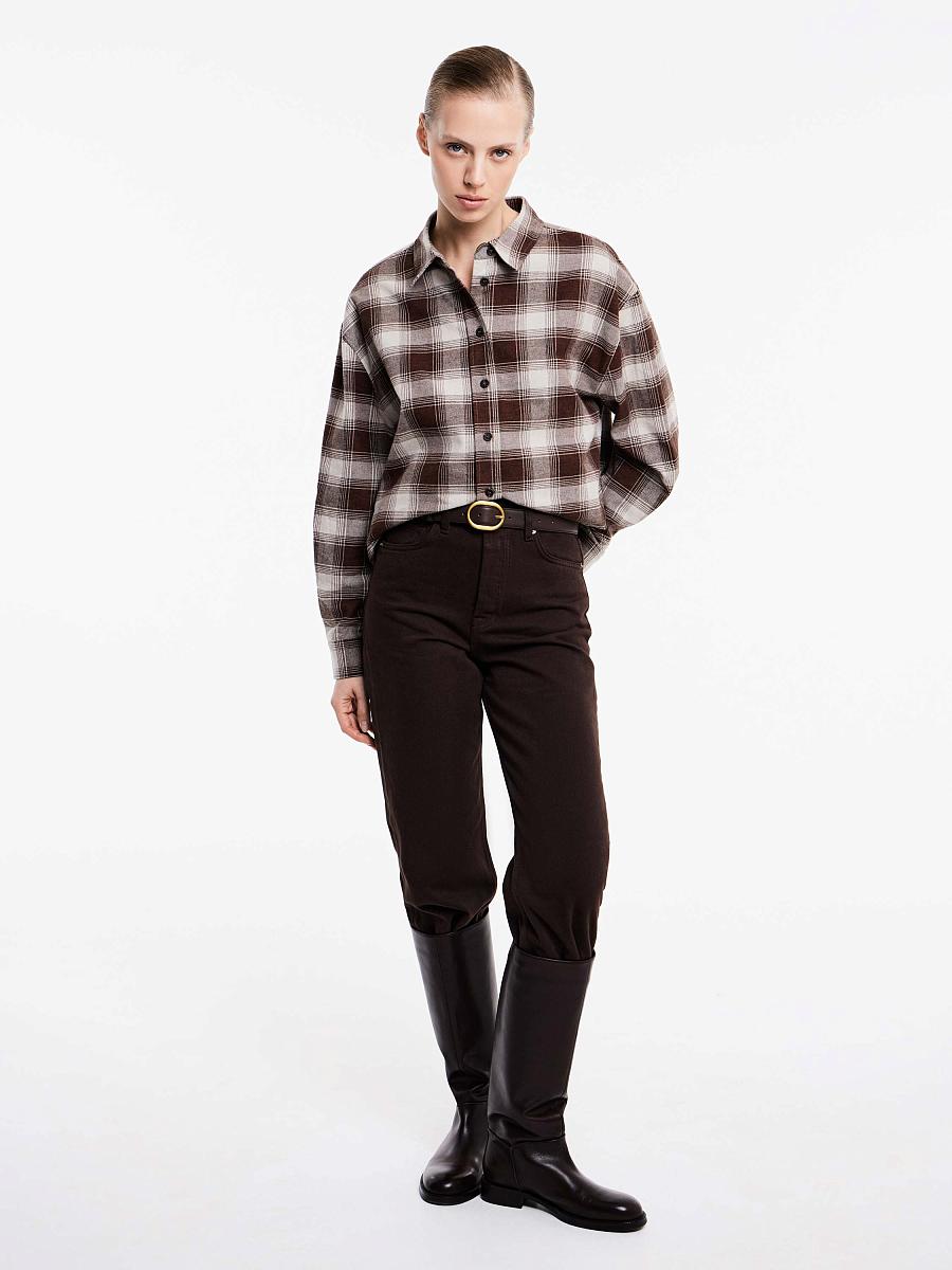 LWWN-105015 Рубашка (коричневый, XS)