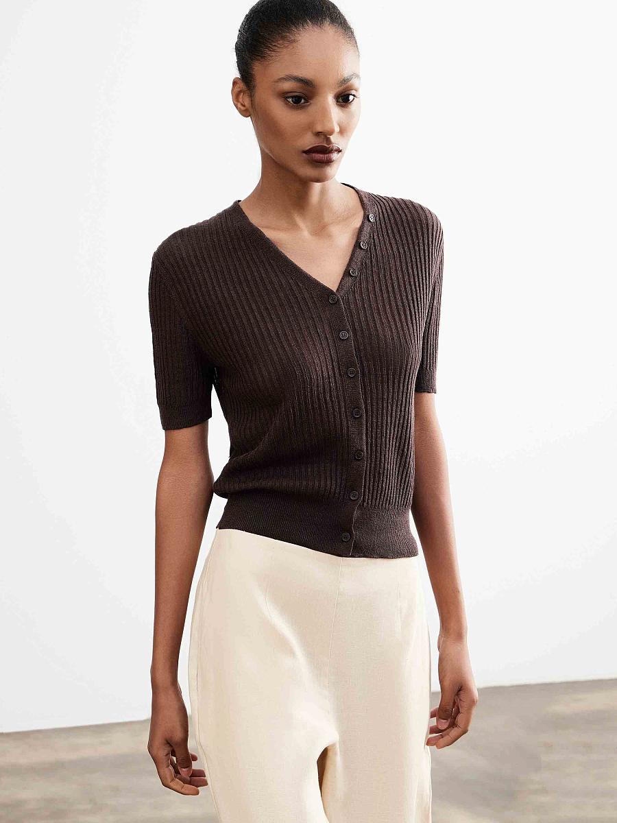 LWWA-076030 Топ трикотажный (коричневый, S)