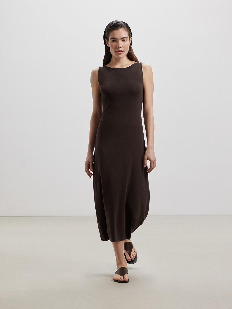 LWWL-785007 Платье трикотажное (темно-коричневый, S)