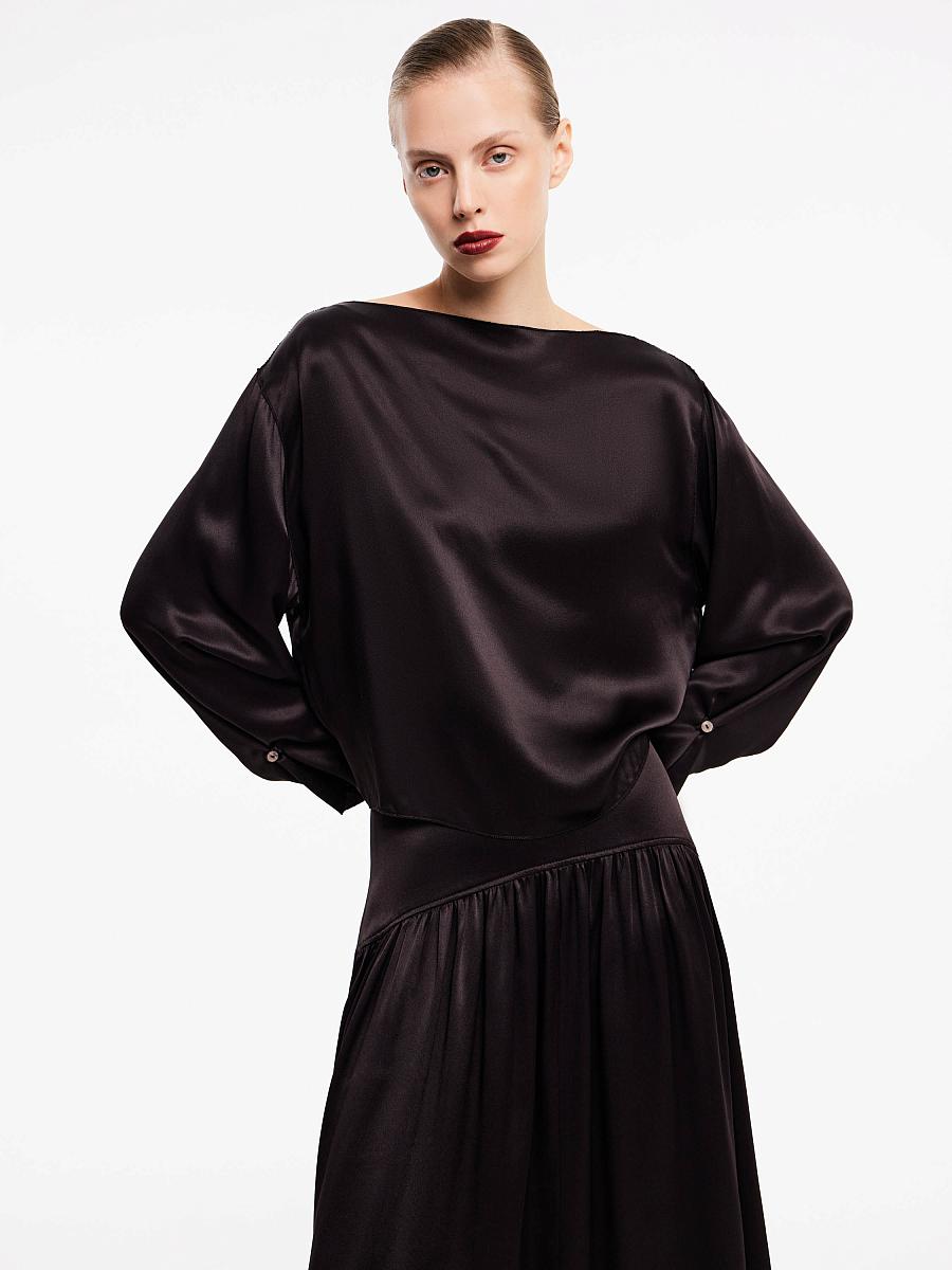 LWWN-165001 Блуза (Темно-Коричневый, XS)