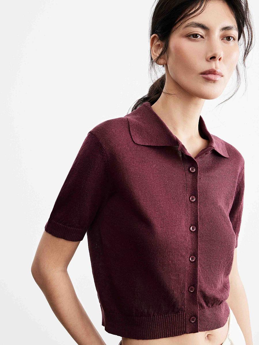 LWWA-206014 Кардиган (бордовый, S)