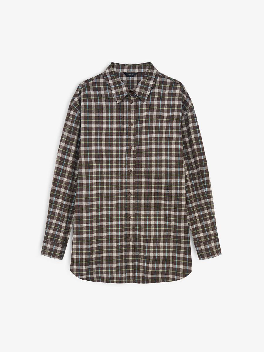 LWWA-105075 Рубашка (коричневый, XS)