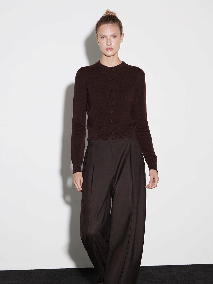 LWWN-205017 Кардиган (темно-коричневый, S)