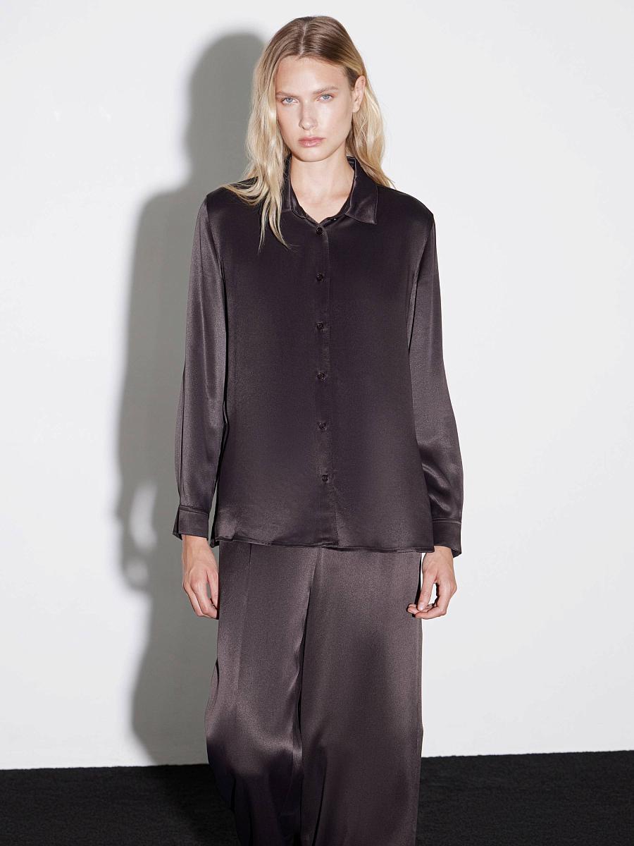 LWWN-105004 Рубашка (коричневый, XS)