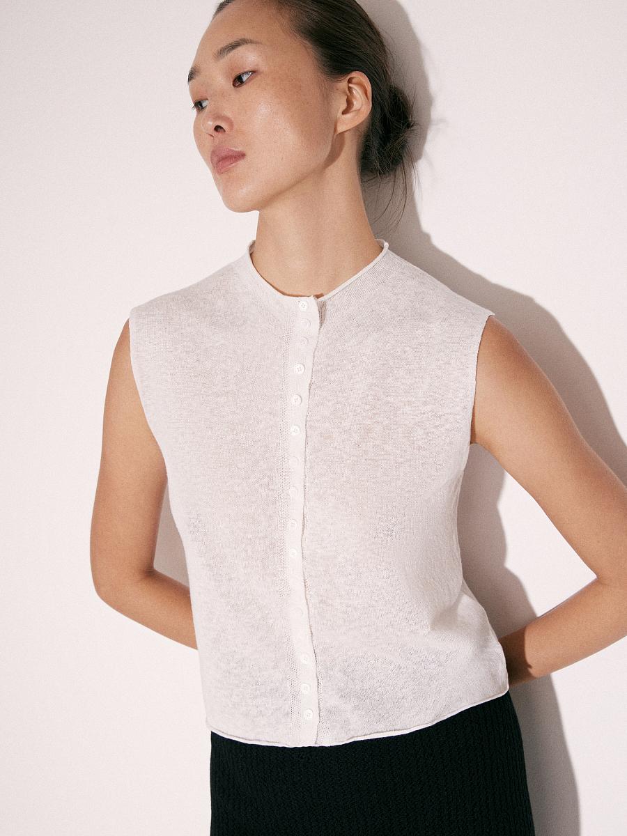 LWWA-076037 Топ трикотажный (белый, L)