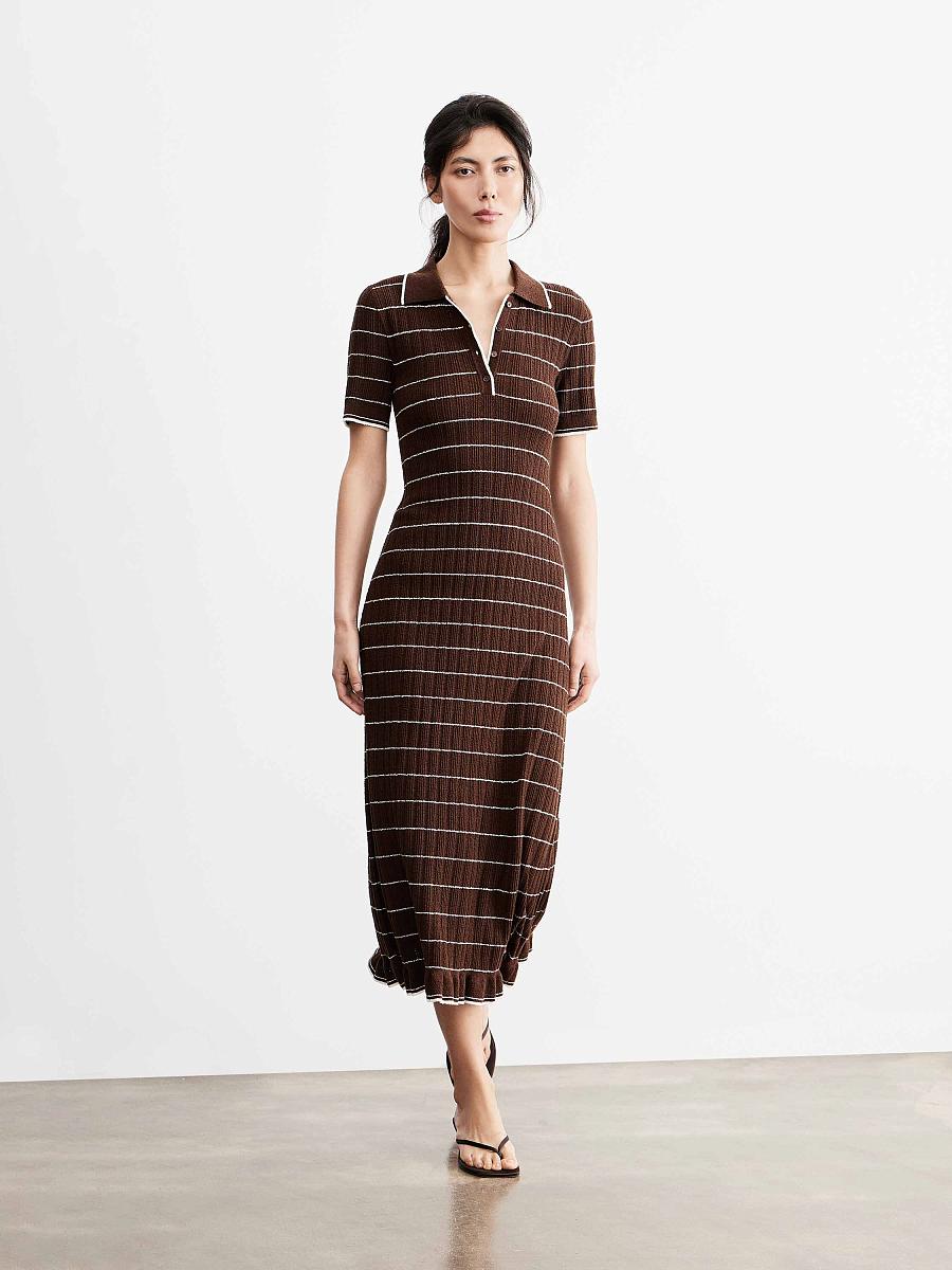 LWWA-786001 Платье трикотажное (коричневый, S)