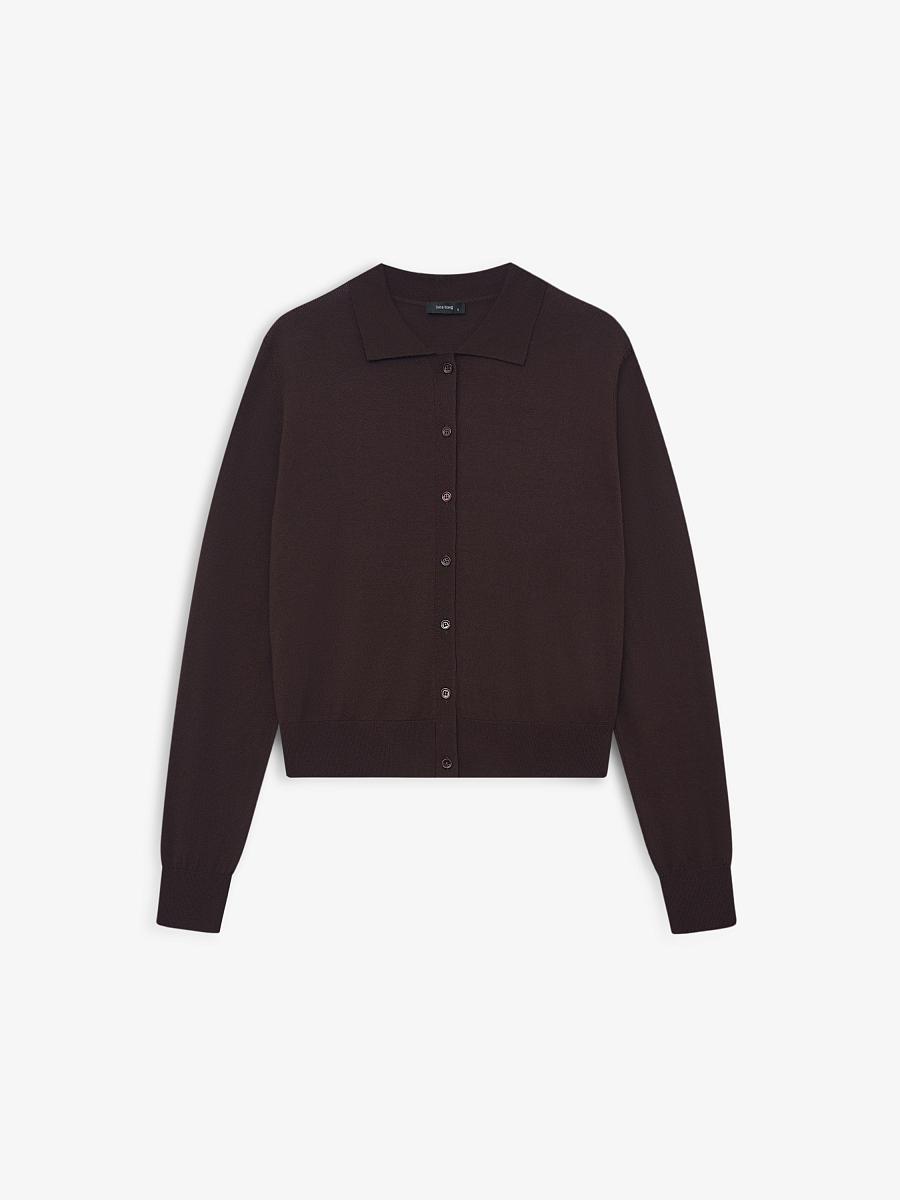 LWWA-206004 Кардиган (темно-коричневый, L)